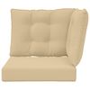 vidaXL Coussin de canap&eacute; d'ext&eacute;rieur 3 pcs Beige Polyester
