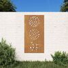 vidaXL D&eacute;coration murale jardin 105x55 cm acier corten design feuille