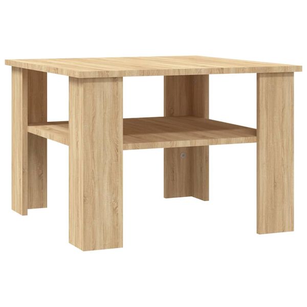 vidaXL Table basse Ch&ecirc;ne sonoma 60x60x42 cm Bois d&rsquo;ing&eacute;nierie