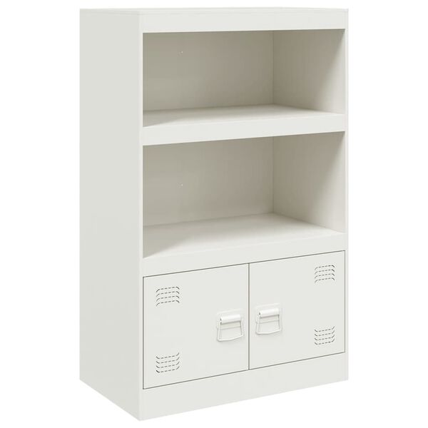 vidaXL Buffet blanc 67x39x107 cm acier