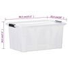 vidaXL Bo&icirc;tes de rangement avec couvercles 5 pcs Transparent 14 L