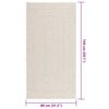vidaXL Tapis ZIZUR cr&egrave;me 80x150 cm aspect de jute int&eacute;rieur ext&eacute;rieur