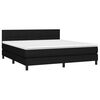 vidaXL Sommier &agrave; lattes de lit avec matelas Noir 180x200 cm Tissu