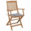 vidaXL Chaises pliables de jardin lot de 6 avec coussins Bois d'acacia