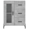 vidaXL Buffet haut Gris b&eacute;ton 69,5x34x180 cm Bois d'ing&eacute;nierie