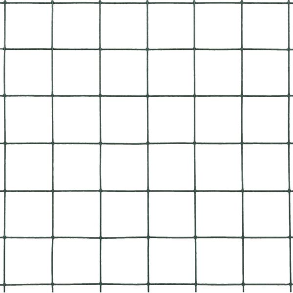 vidaXL Grillage Acier avec revêtement en PVC 10x1,5 m vert