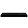 vidaXL &Eacute;tag&egrave;re murale flottante 2 pcs Noir brillant 60x23,5x3,8 cm MDF