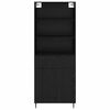 vidaXL Haut Armoire avec tiroir Ch&ecirc;ne noir 69,5 x 34 x 180 cm