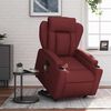 vidaXL Fauteuil inclinable de massage Rouge bordeaux Similicuir