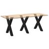 vidaXL Pieds de table &agrave; manger en forme de X, 3 pi&egrave;ces, noir, 80 x (72-73) cm, acier