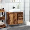 vidaXL Armoire de lavabo de salle de bain vieux bois 65x33x60 cm