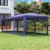 vidaXL Tente de f&ecirc;te avec 8 parois lat&eacute;rales en maille Bleu 3x9 m PEHD