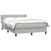 vidaXL Sommier &agrave; lattes de lit et matelas gris clair 140x210cm velours