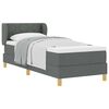 vidaXL Lit &agrave; ressorts avec matelas Gris fonc&eacute; 80 x 200 cm tissu