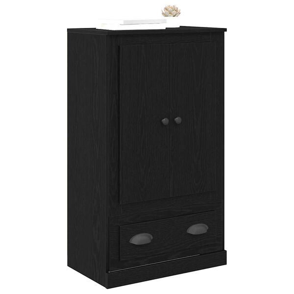 vidaXL Haut Armoire Ch&ecirc;ne noir 60 x 35,5 x 103,5 cm Bois d'ing&eacute;nierie