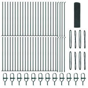 vidaXL Poteau de cl&ocirc;ture. Vert