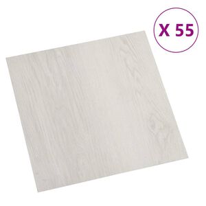 vidaXL Dalles de plancher autoadh&eacute;sives 55 pcs PVC 5,11 m&sup2; beige