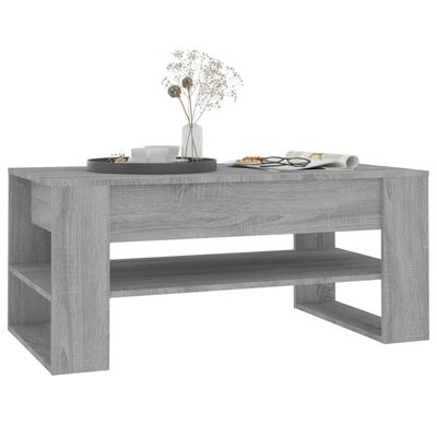 vidaXL Table basse Sonoma gris 102x55x45 cm Bois d'ingénierie