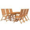vidaXL Ensemble &agrave; manger de jardin 7 pcs Bois d'acacia massif
