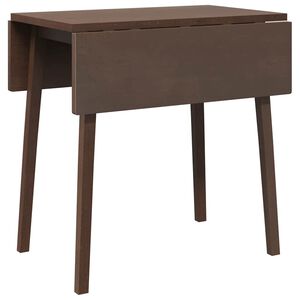 vidaXL Table &agrave; manger marron bois massif et caoutchouc