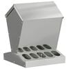 vidaXL Mangeoire pour poules Argent 30 x 30 x 39 cm Acier galvanis&eacute;