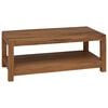 vidaXL Table basse Naturel 100 x 50 x 40 cm Bois de teck massif