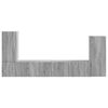 vidaXL Ensemble meuble TV 4 pcs Gris Sonoma Bois d'ing&eacute;nierie