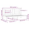 vidaXL Lit de jour sans matelas blanc 80x200 cm bois de pin massif