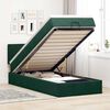 vidaXL Cadre de lit ottoman avec matelas vert fonc&eacute; 100x200 cm velours