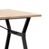 vidaXL Table &agrave; manger cadre en Y 200x100x75,5 cm bois pin massif acier