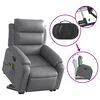 vidaXL Fauteuil inclinable de massage &eacute;lectrique gris similicuir