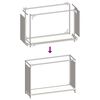 vidaXL Portant de bois chauffage noir 90x28x65 cm