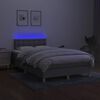 vidaXL Sommier &agrave; lattes de lit matelas LED gris clair 120x190 cm tissu