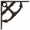 vidaXL Supports d'&eacute;tag&egrave;re murale 12 pc Marron ancien 21 x 21 x 3.5 cm
