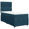 vidaXL Sommier &agrave; lattes de lit avec matelas Bleu fonc&eacute; 90x200 cm