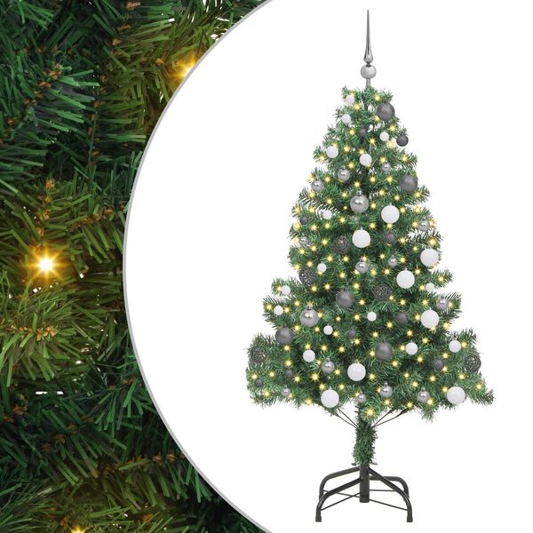 vidaXL Sapin de No&euml;l avec 300 LED avec support Vert 180 cm PVC