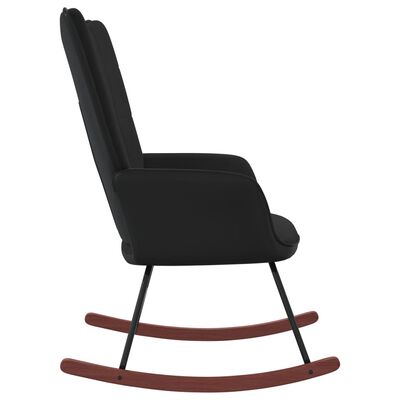 vidaXL Chaise à bascule Noir Velours et PVC