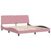 vidaXL Cadre de lit sans matelas rose 180x200 cm velours