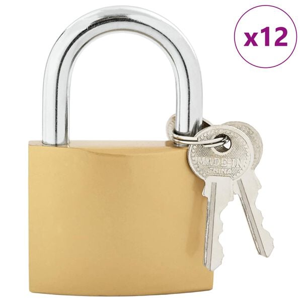 vidaXL U Lock avec Cl&eacute;s Laiton 6 x 2 x 9,1 cm Fer