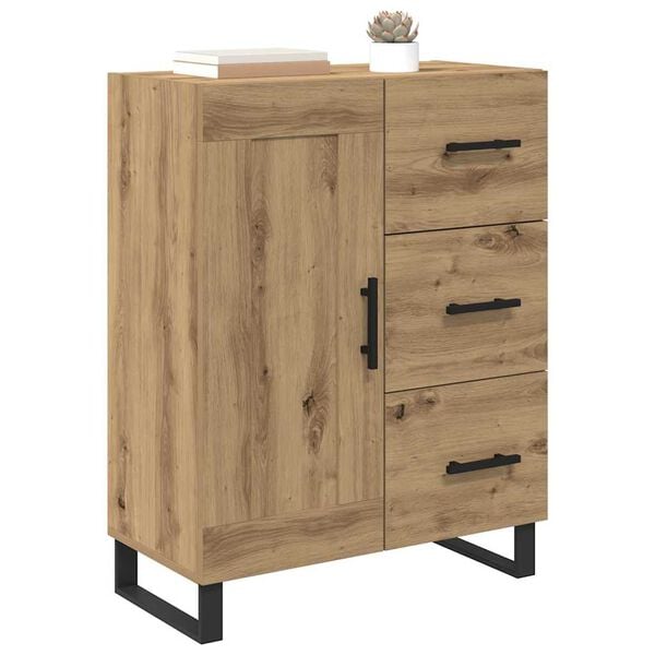vidaXL Buffet avec tiroir Ch&ecirc;ne artisanal 69,5 x 34 x 90 cm