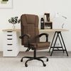 vidaXL Fauteuil inclinable de bureau Marron Tissu