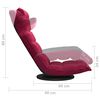 vidaXL Chaise de sol pivotante Rouge bordeaux Velours