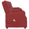 vidaXL Fauteuil de massage inclinable 4 places rouge bordeaux