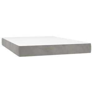 vidaXL Matelas de lit &agrave; ressorts ensach&eacute;s fermet&eacute; moyenne Gris clair 140x200x20 cm