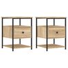 vidaXL Tables de chevet 2 pcs ch&ecirc;ne sonoma 40x42x56 cm bois ing&eacute;nierie