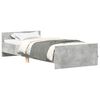 vidaXL Cadre de lit sans matelas gris b&eacute;ton 90x200 cm
