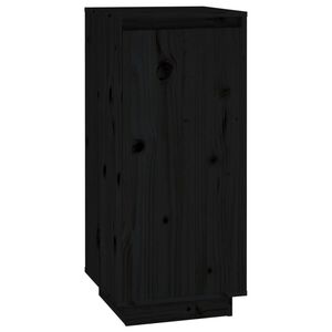 vidaXL Armoire &agrave; chaussures Noir 35x35x80 cm Bois de pin massif