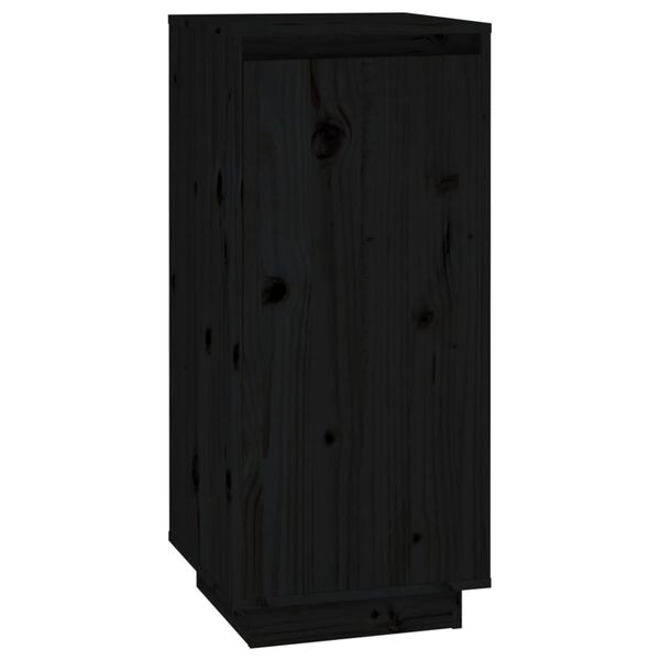 vidaXL Armoire &agrave; chaussures Noir 35x35x80 cm Bois de pin massif