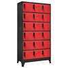 vidaXL Armoire &agrave; casiers Anthracite et rouge 90x40x180 cm Acier