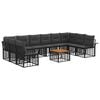 vidaXL Ensemble de canap&eacute;s d'ext&eacute;rieur 11 pcs Noir et Gris fonc&eacute;